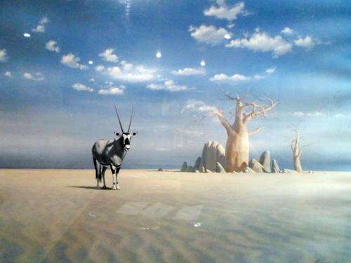 Keith Alexander - Oryx in Kalahari Desert - Signed limited edition print - Bid now!!